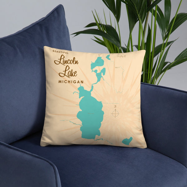 Lincoln Lake Michigan Pillow