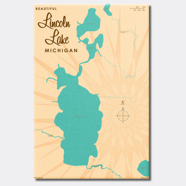Lincoln Lake Michigan, Canvas Print