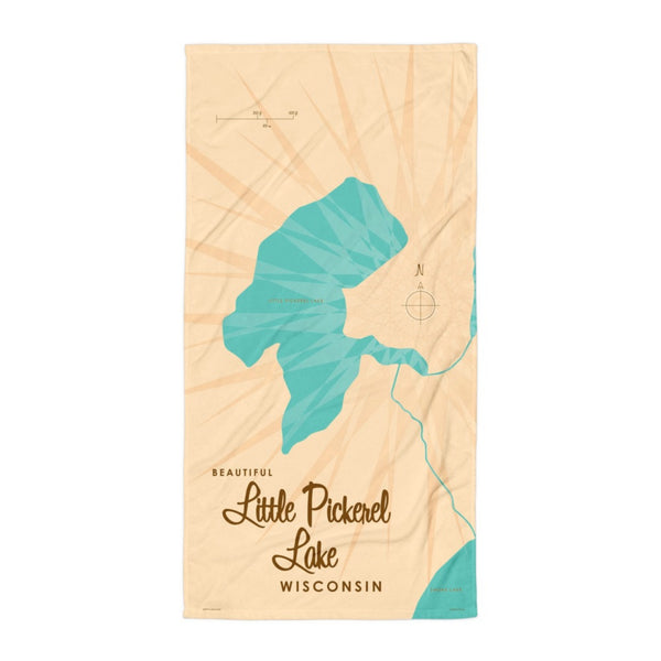 Little Pickerel Lake Wisconsin Beach Towel
