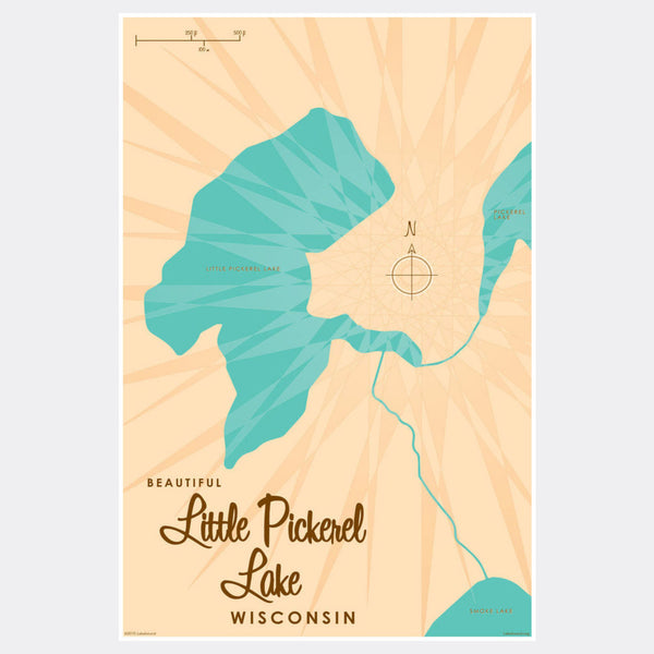 Little Pickerel Lake Wisconsin, Paper Print