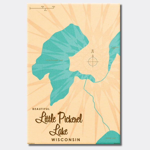 Little Pickerel Lake Wisconsin, Canvas Print