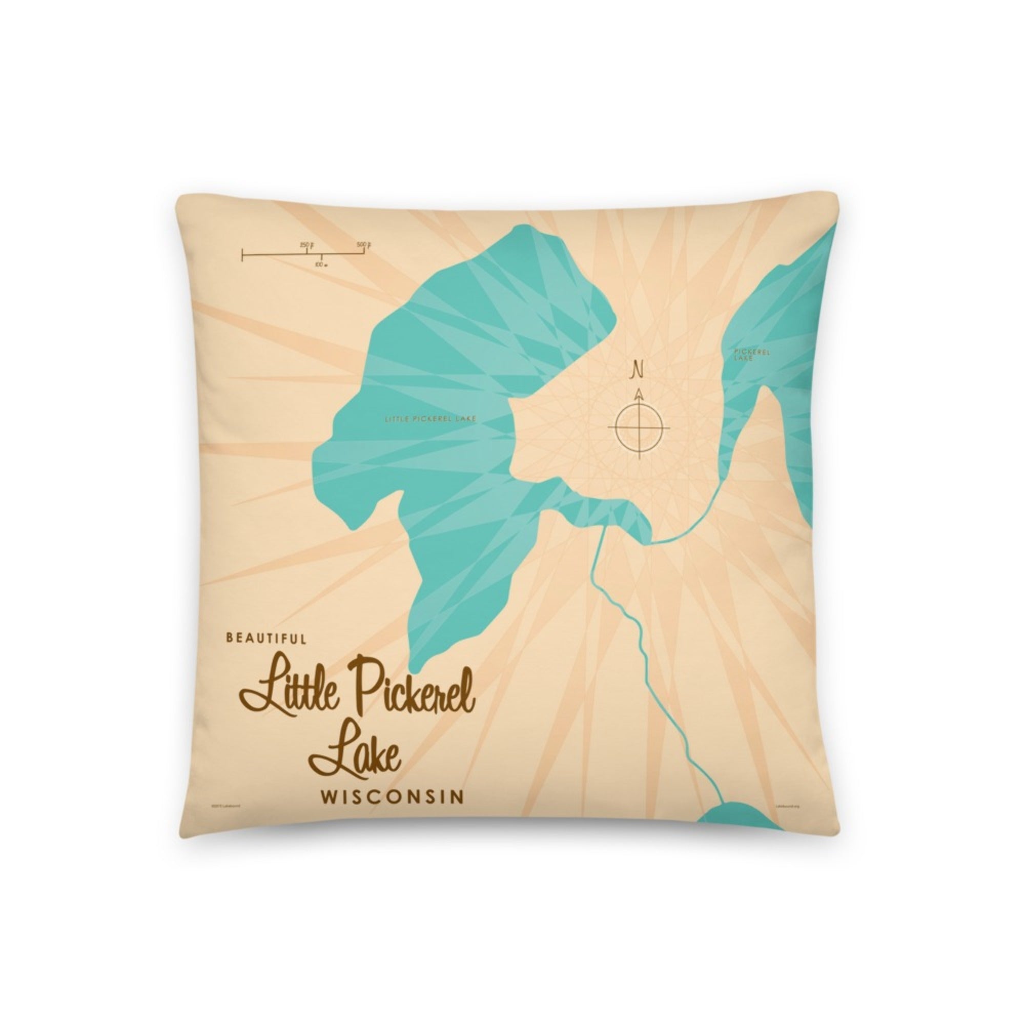Little Pickerel Lake Wisconsin Pillow