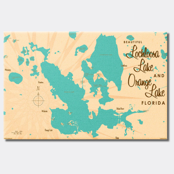 Lochloosa & Orange Lakes Florida, Canvas Print
