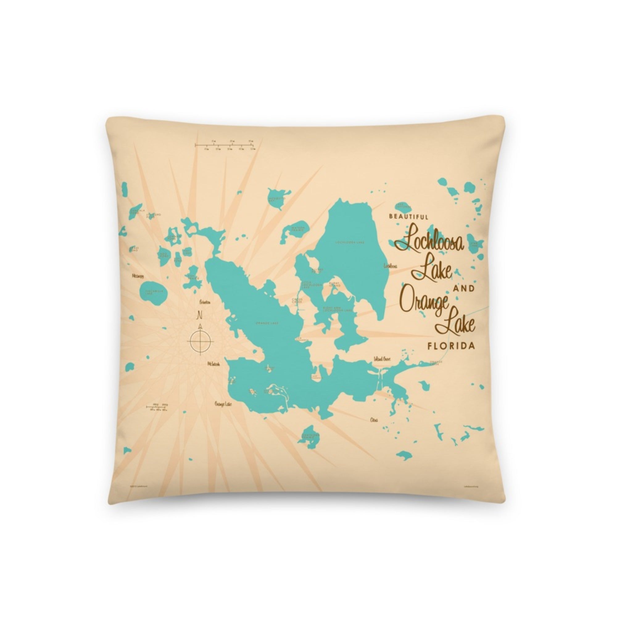 Lochloosa & Orange Lakes Florida Pillow