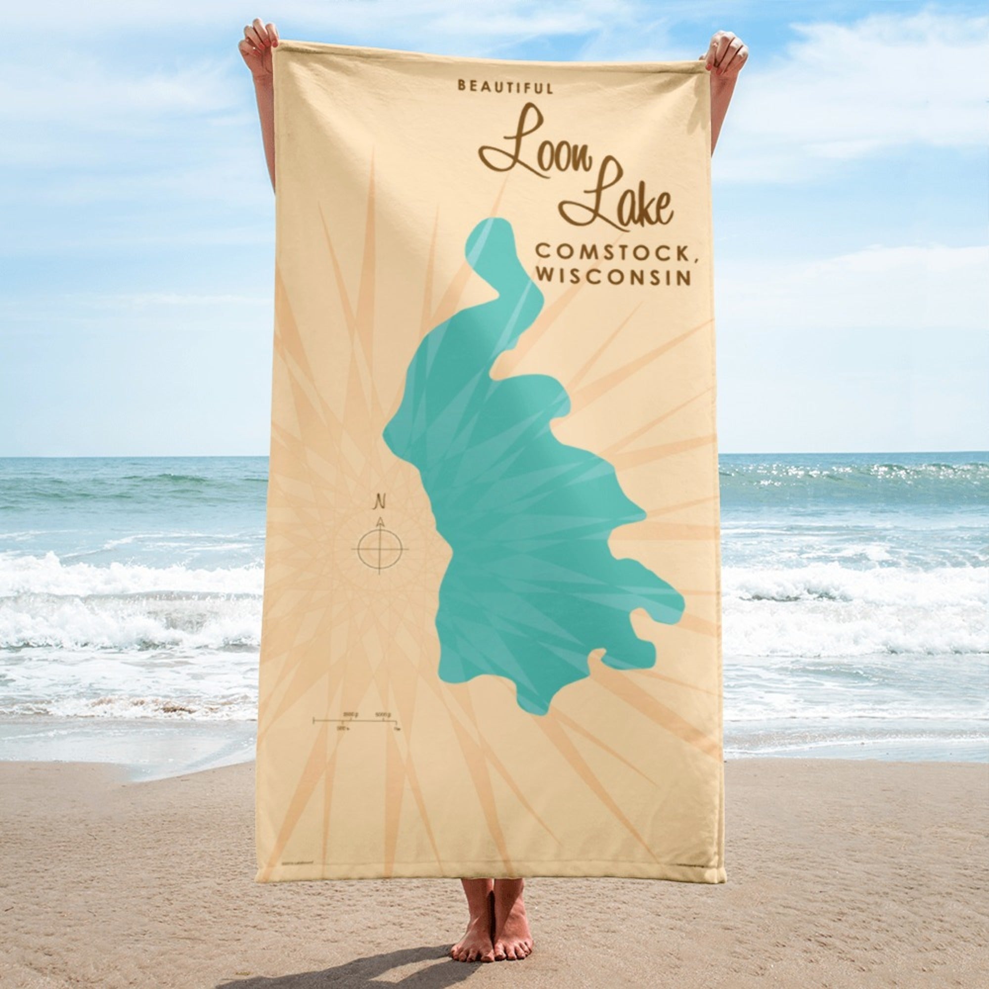 Loon Lake Wisconsin Beach Towel