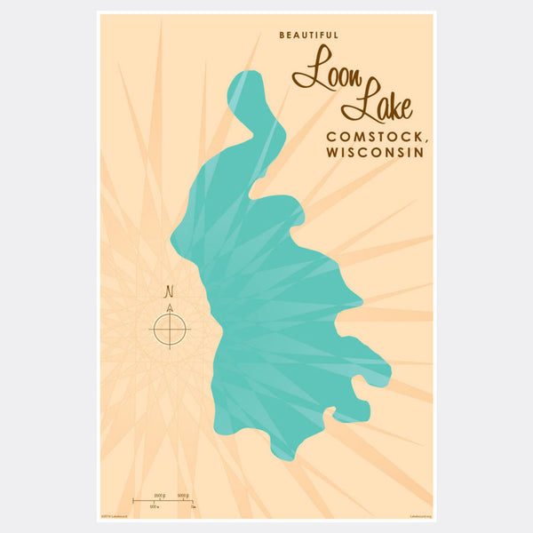 Loon Lake Wisconsin, Paper Print