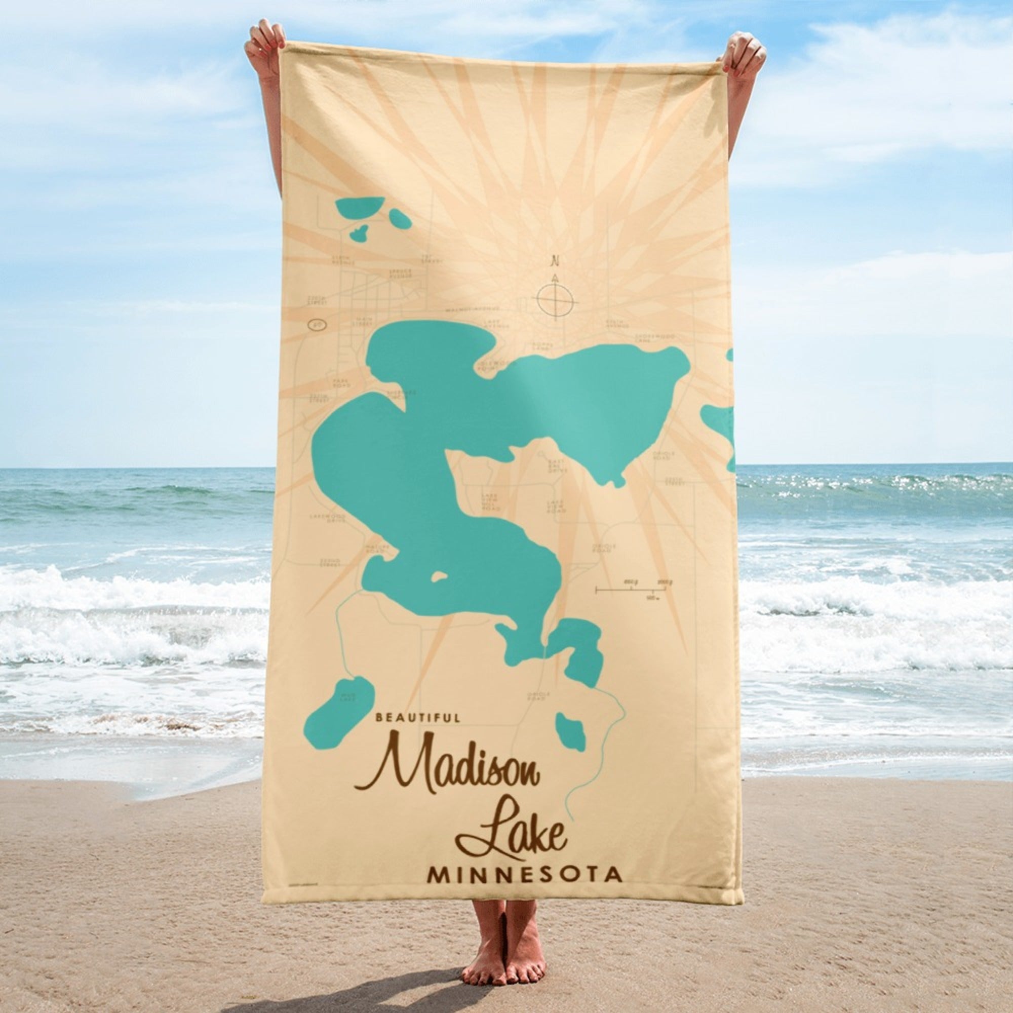 Madison Lake Minnesota Beach Towel
