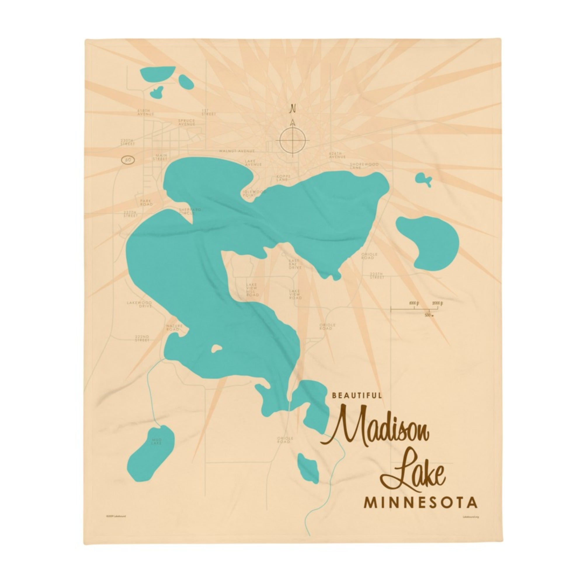 Madison Lake Minnesota Throw Blanket