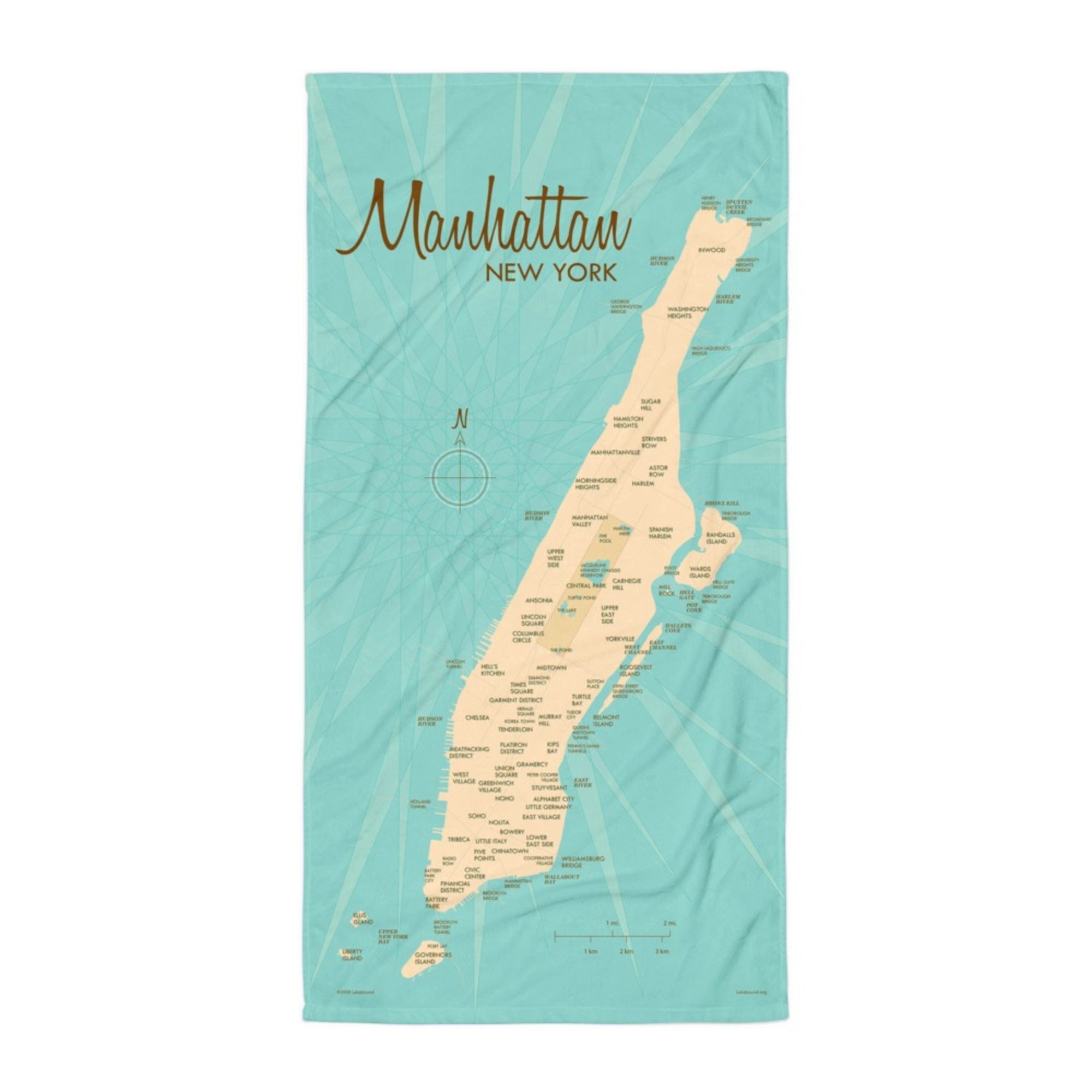 Manhattan New York Beach Towel