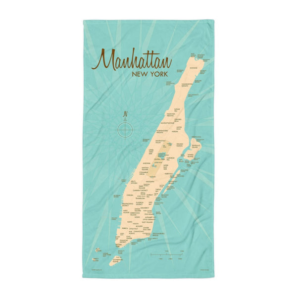 Manhattan New York Beach Towel