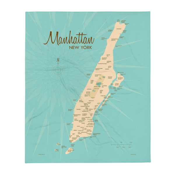 Manhattan New York Throw Blanket