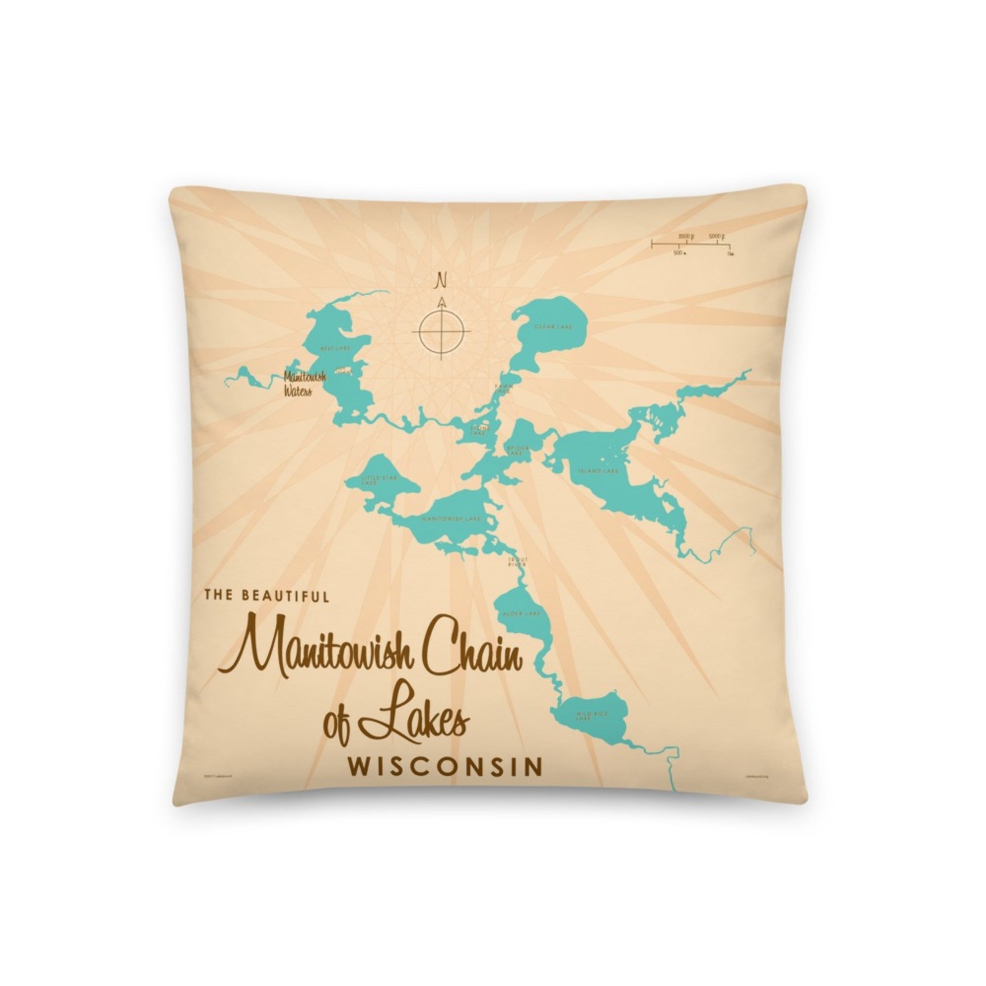 Manitowish Chain of Lakes Wisconsin Pillow