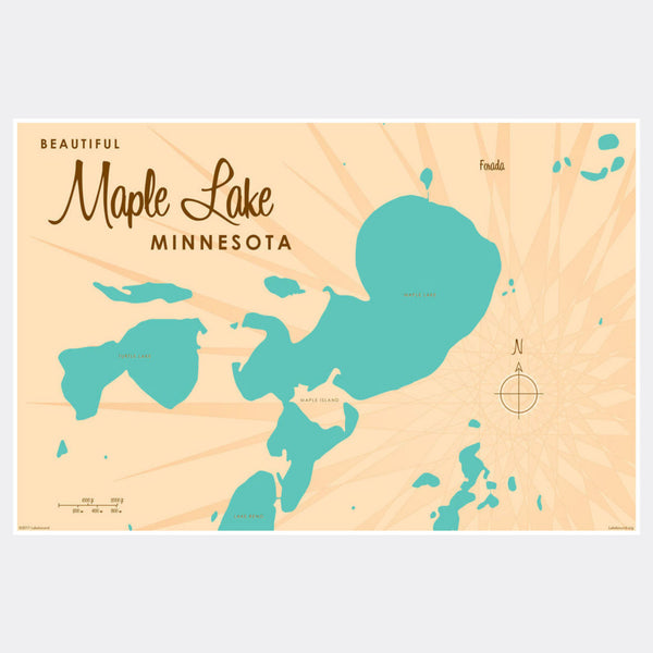 Maple Lake Minnesota, Paper Print