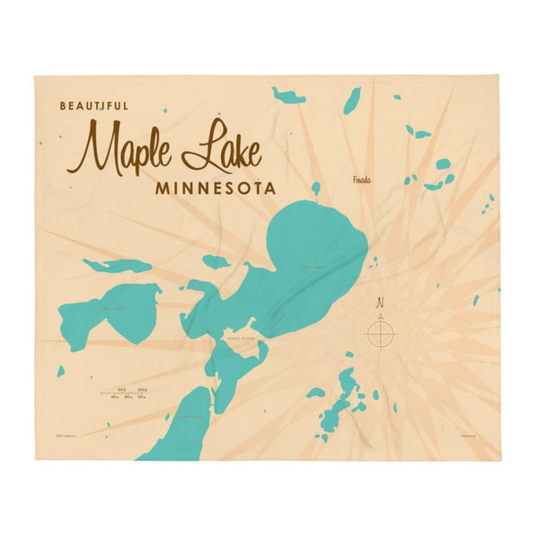 Maple Lake Minnesota Throw Blanket