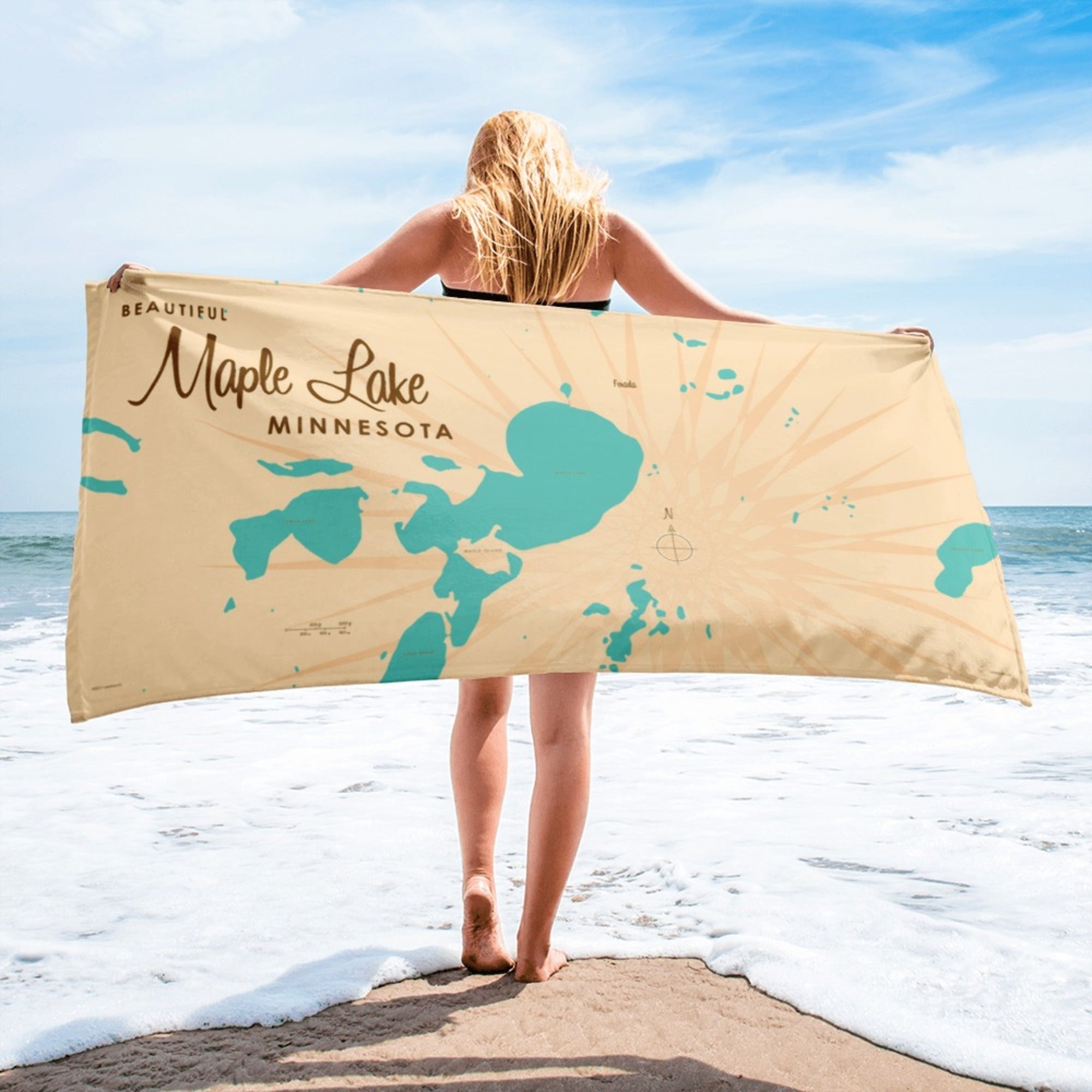 Maple Lake Minnesota Beach Towel