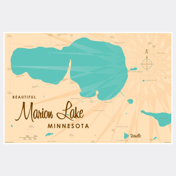 Marion Lake Minnesota, Paper Print