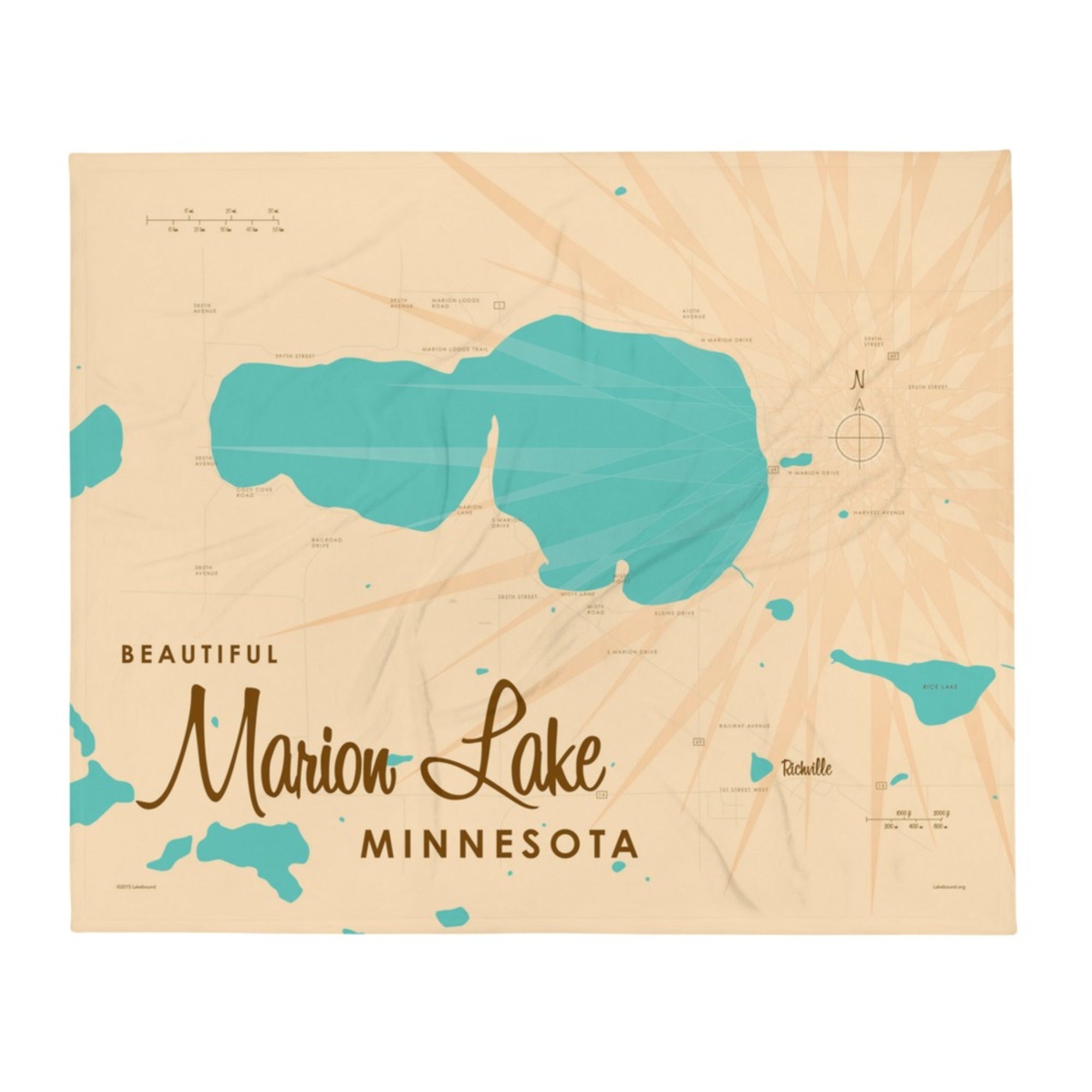 Marion Lake Minnesota Throw Blanket
