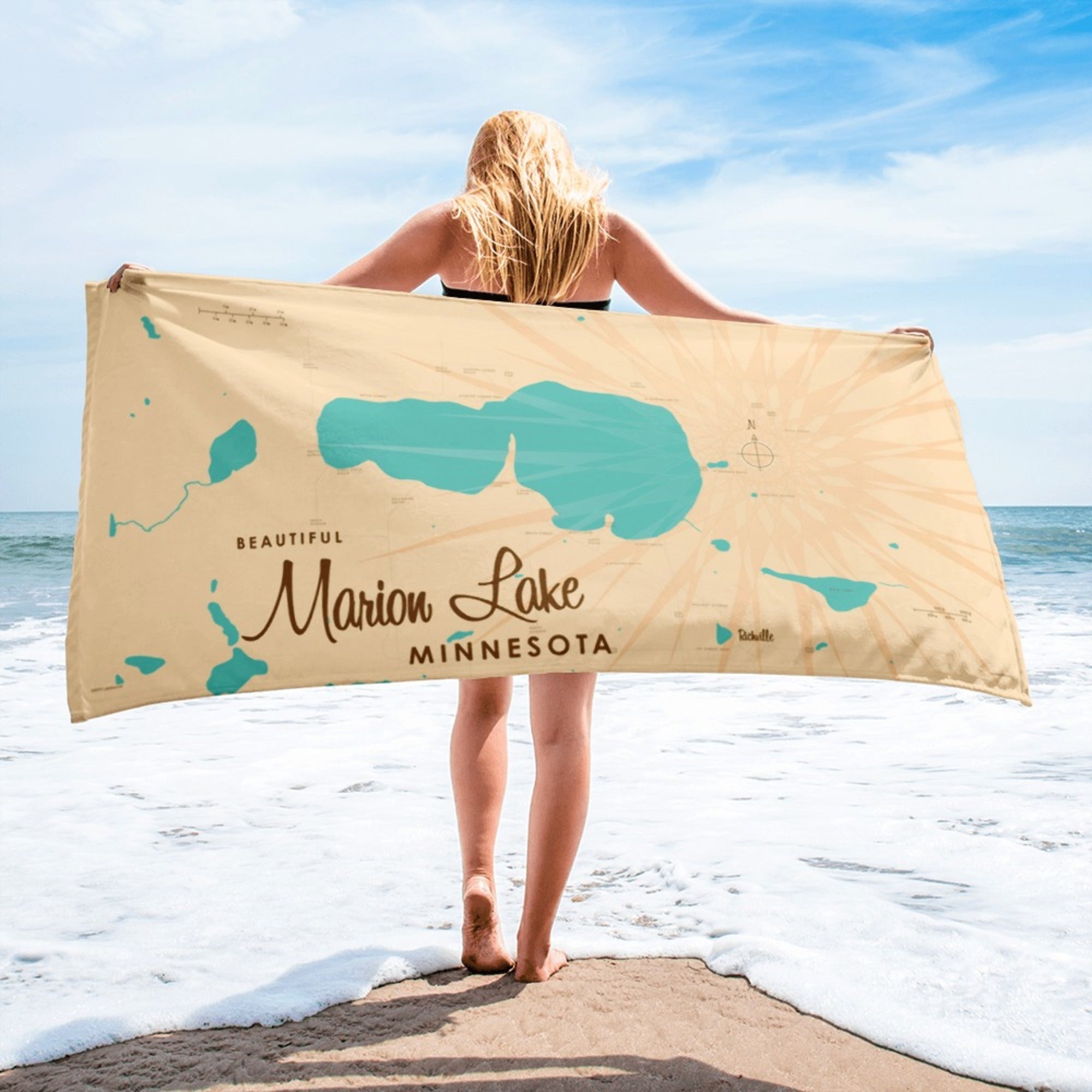 Marion Lake Minnesota Beach Towel