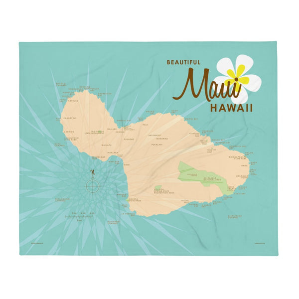 Maui Hawaii Throw Blanket
