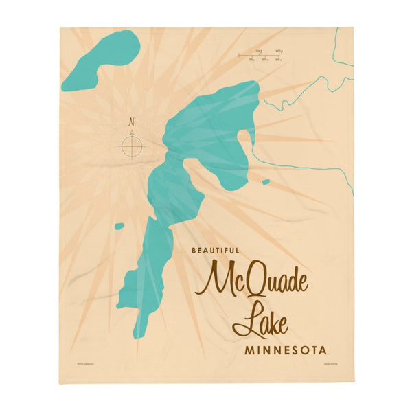 McQuade Lake Minnesota Throw Blanket