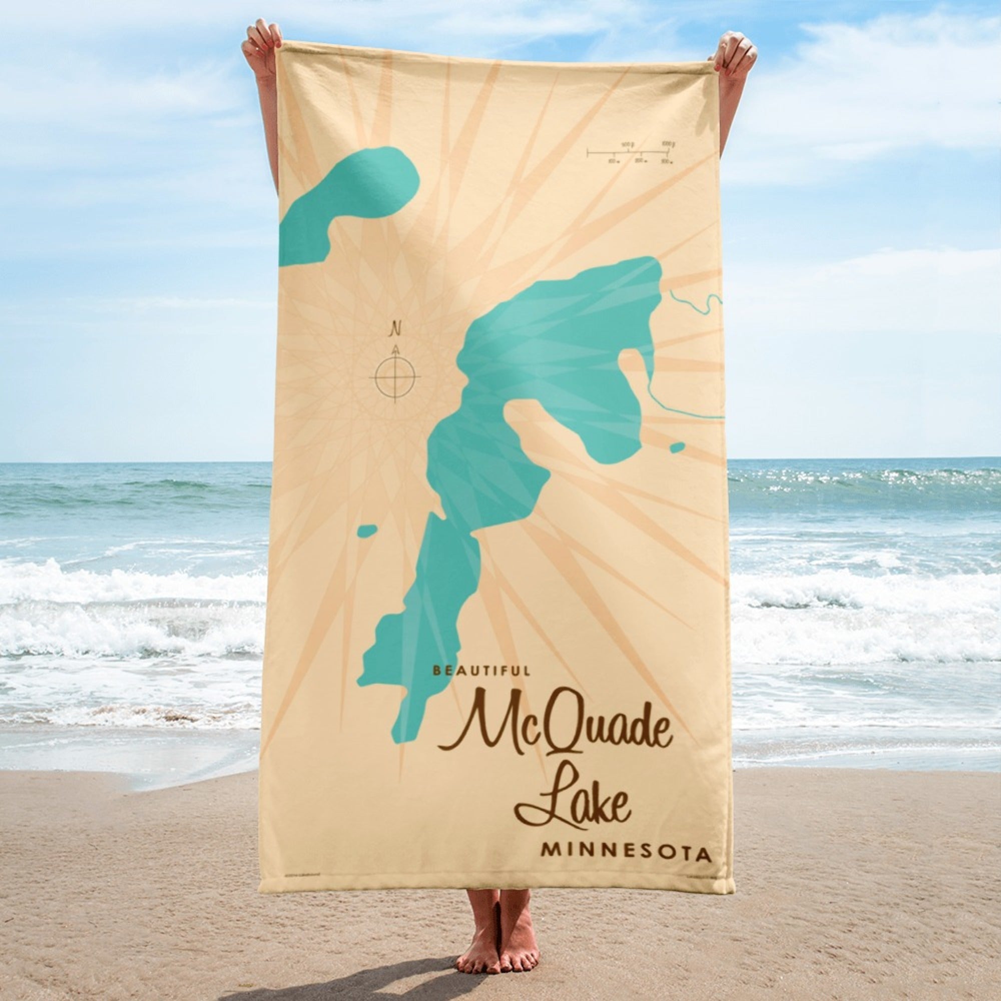 McQuade Lake Minnesota Beach Towel