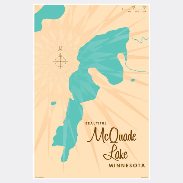 McQuade Lake Minnesota, Paper Print