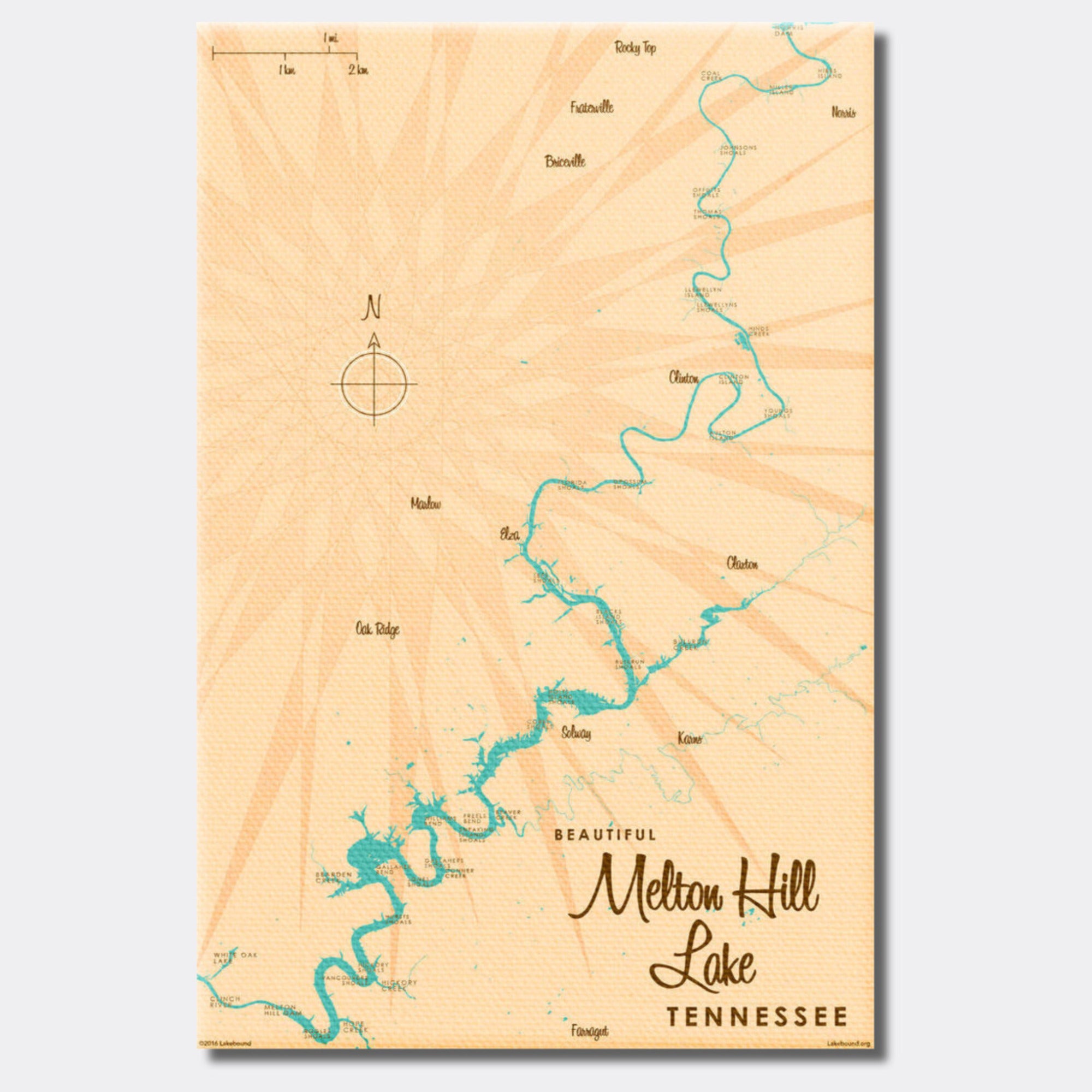 Melton Hill Lake Tennessee, Canvas Print