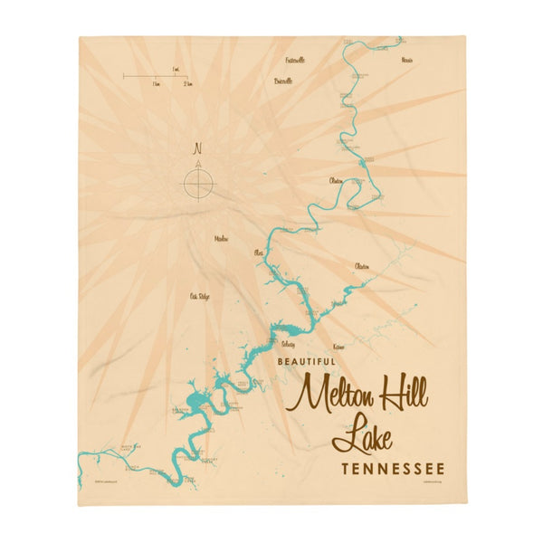 Melton Hill Lake Tennessee Throw Blanket