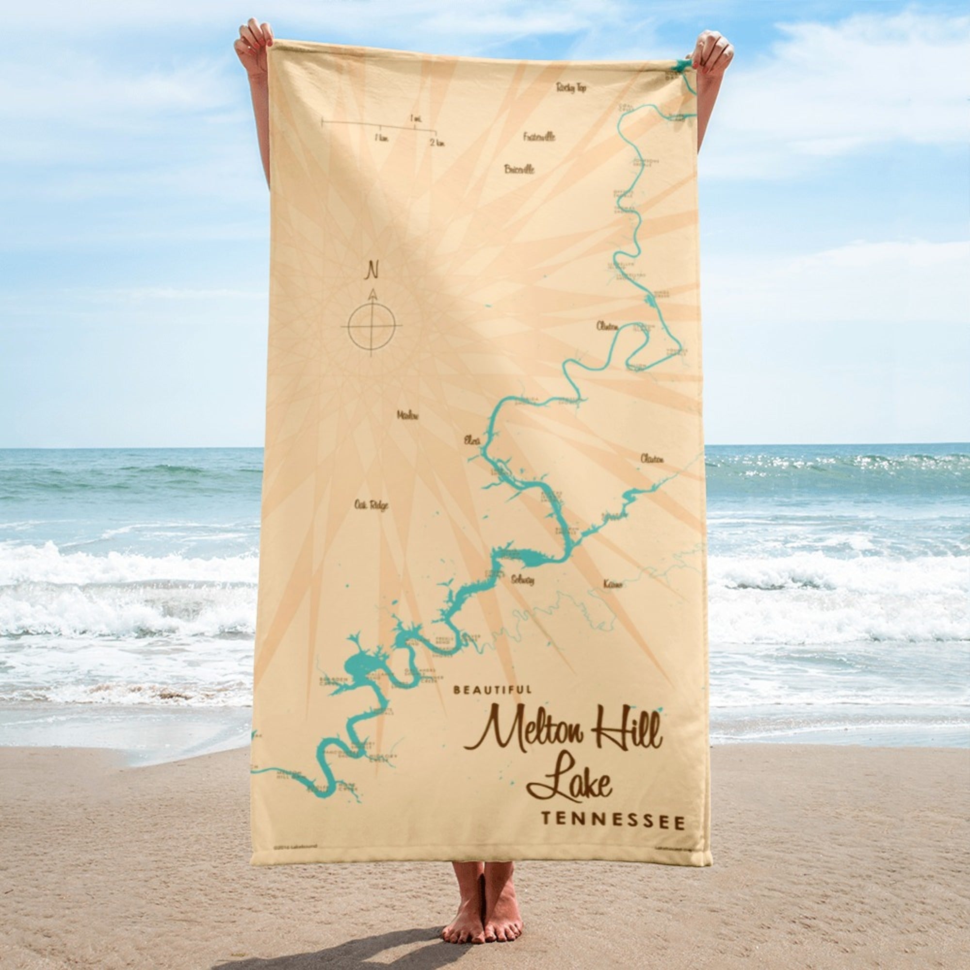 Melton Hill Lake Tennessee Beach Towel