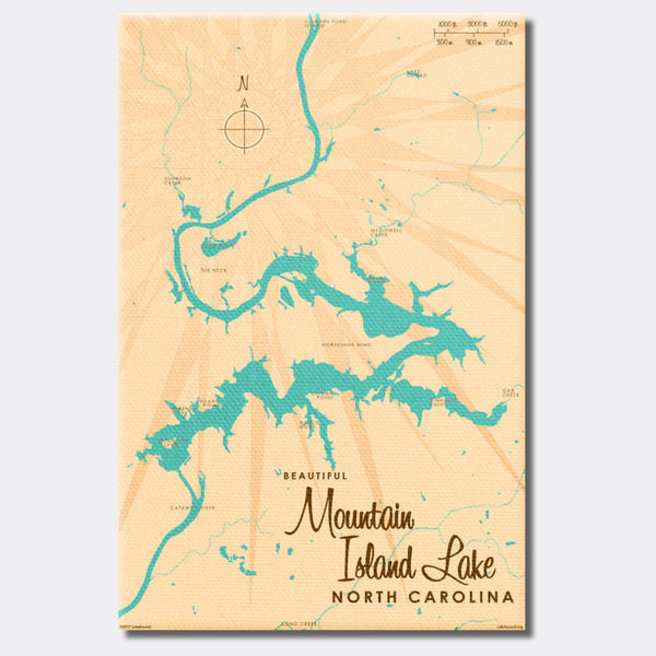 Mountain Island Lake North Carolina, Canvas Print