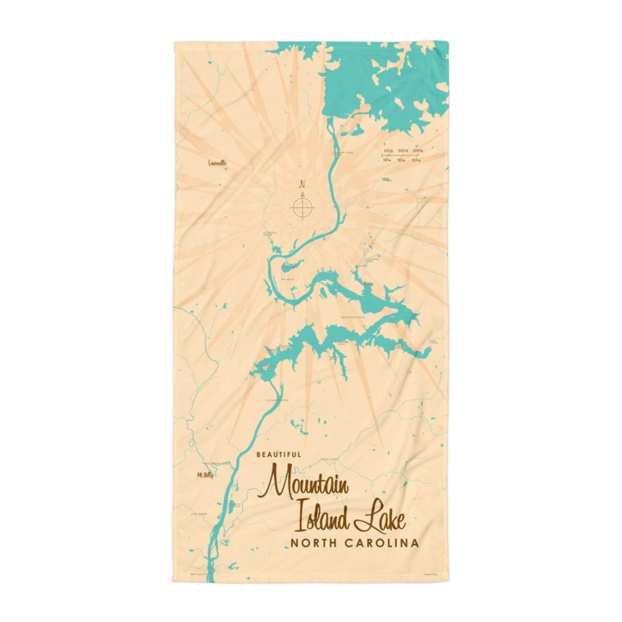 Mountain Island Lake North Carolina Beach Towel