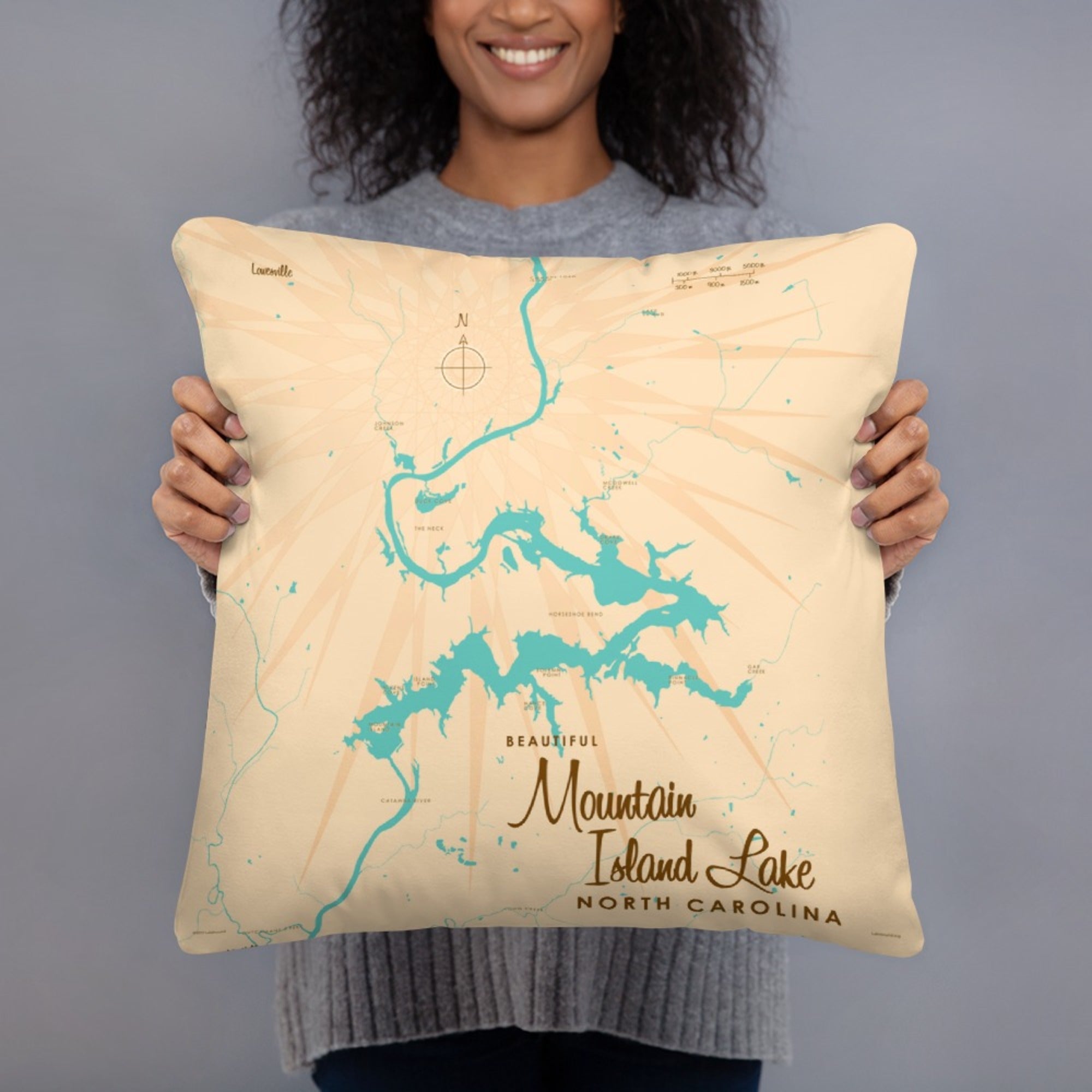 Mountain Island Lake North Carolina Pillow