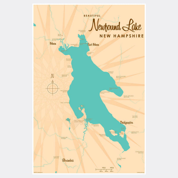 Newfound Lake New Hampshire, Paper Print