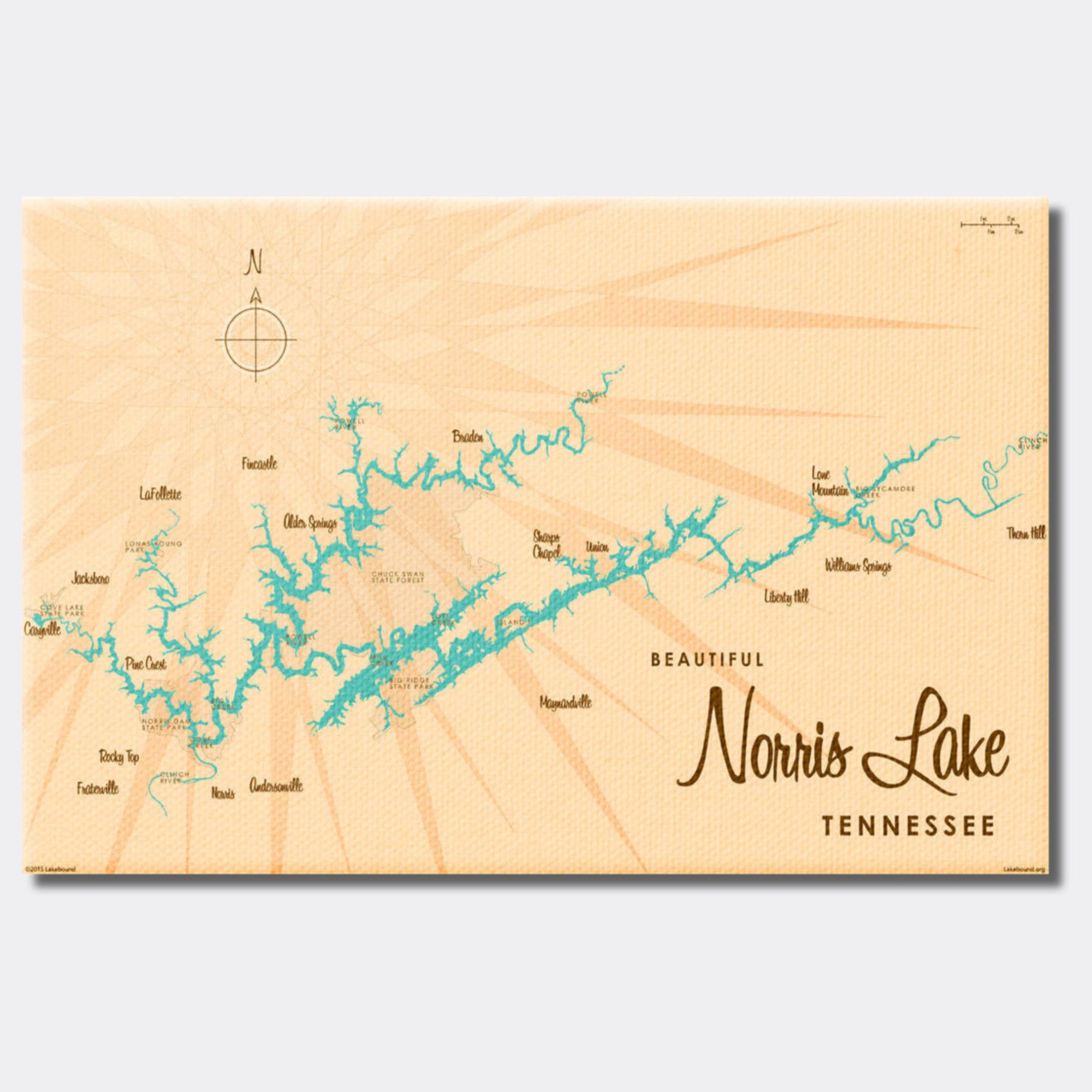 Norris Lake Tennessee, Canvas Print