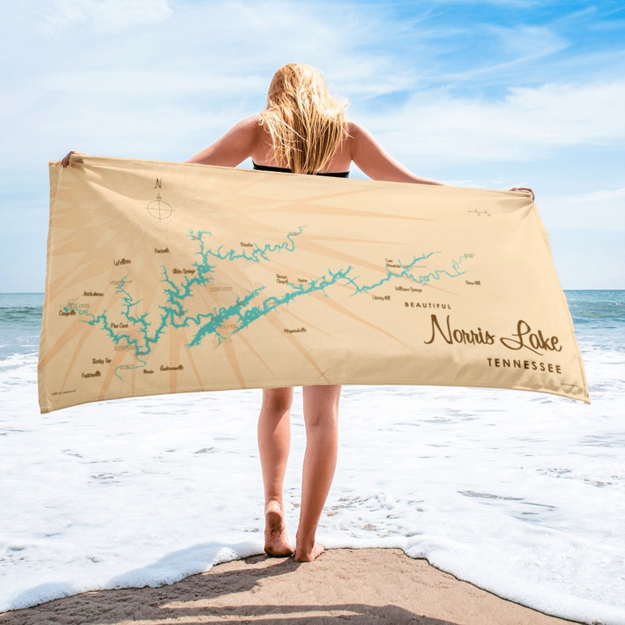 Norris Lake Tennessee Beach Towel