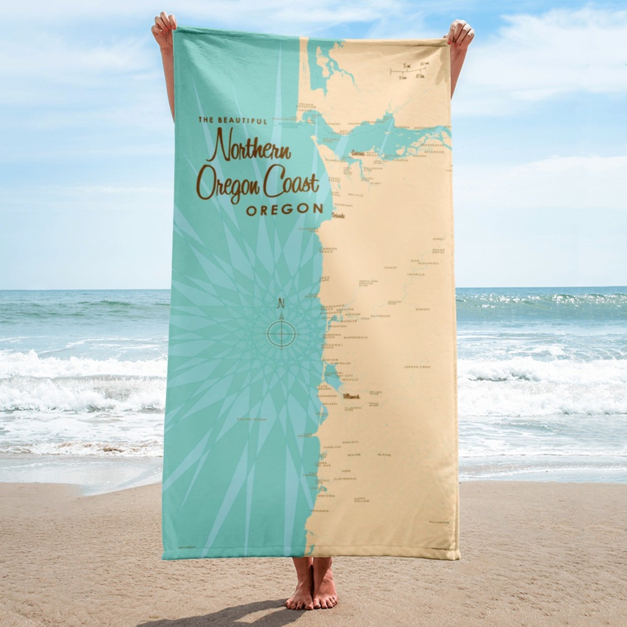 Northern Oregon Coast Beach Towel