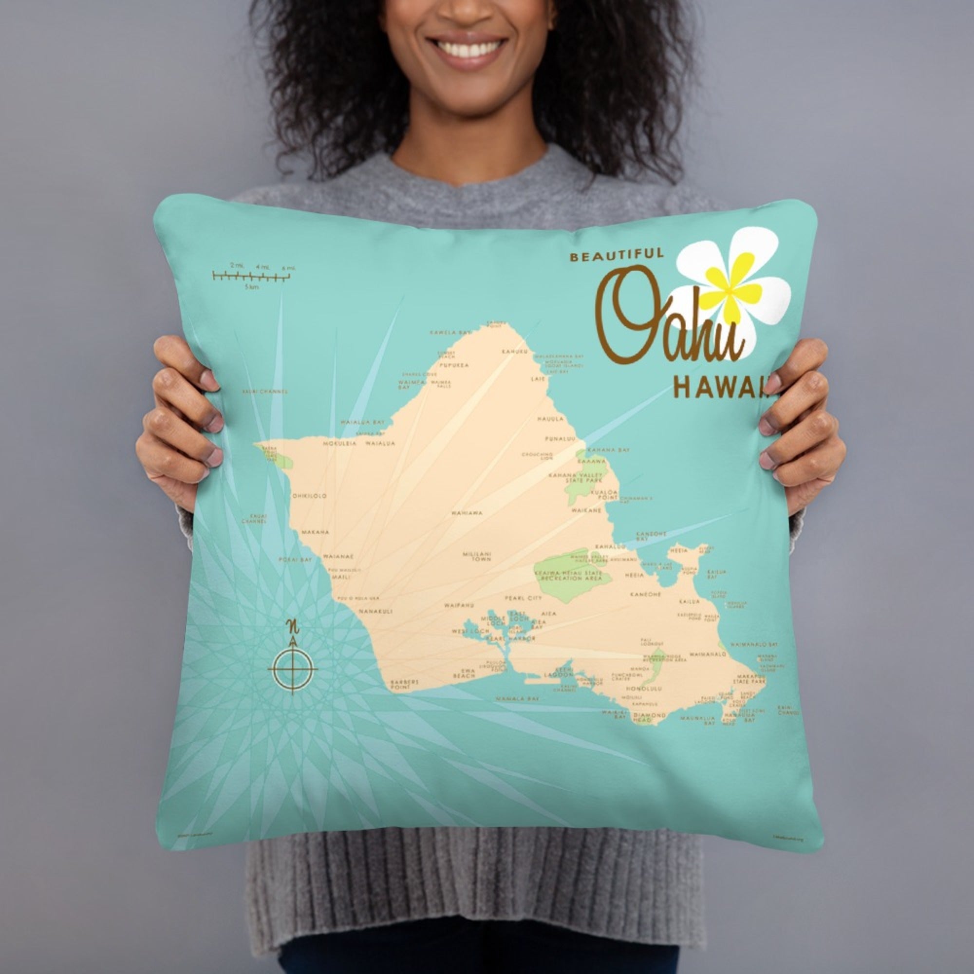 Oahu Hawaii Pillow