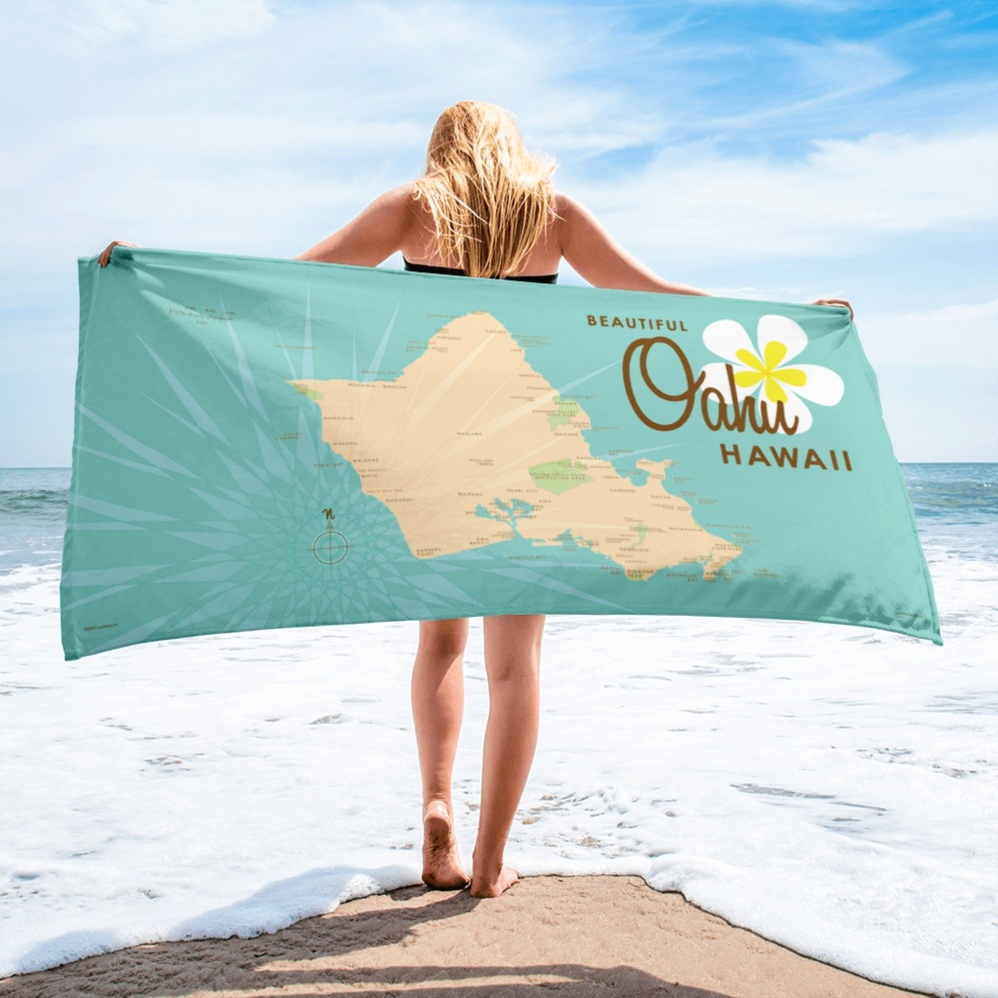Oahu Hawaii Beach Towel