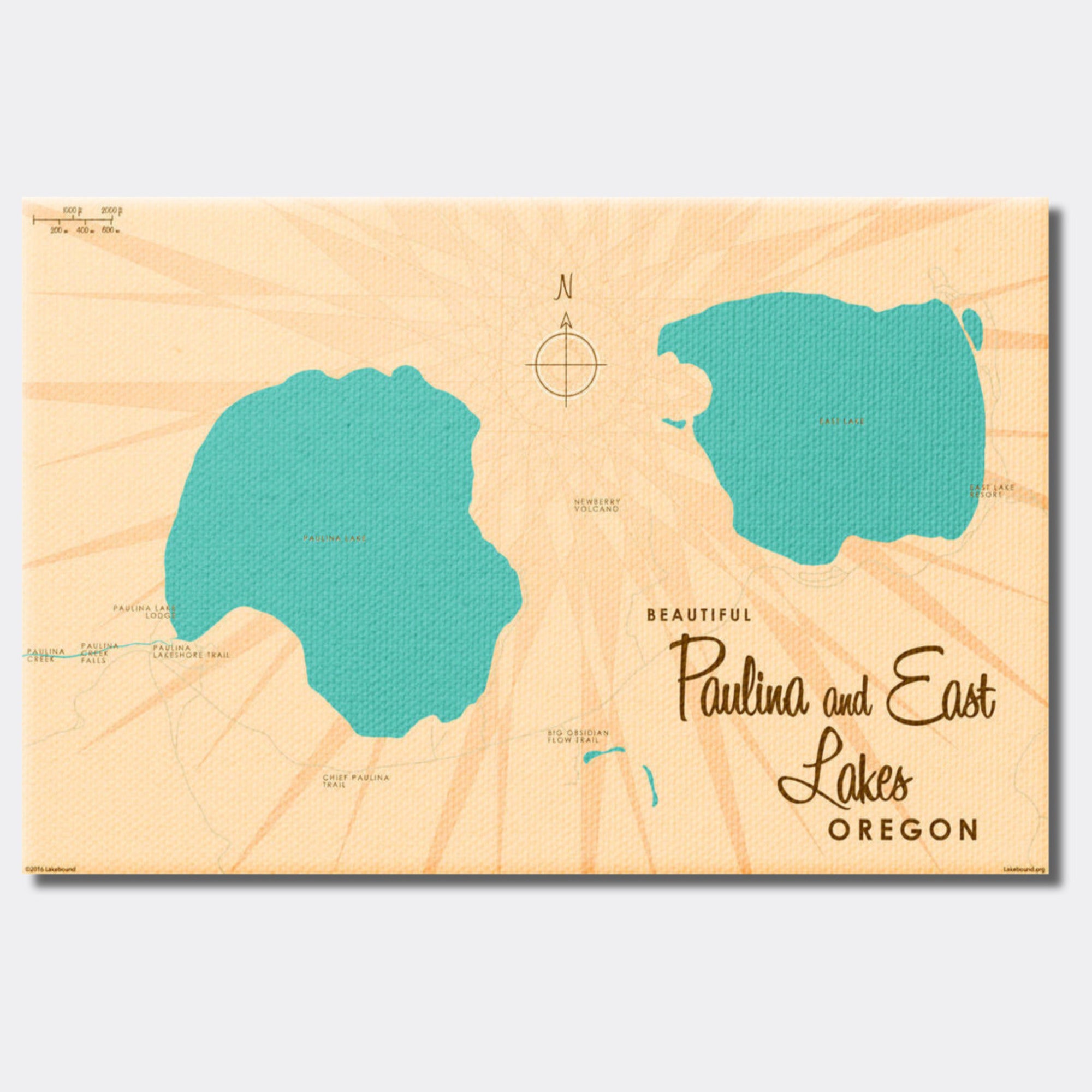 Paulina & East Lakes Oregon, Canvas Print