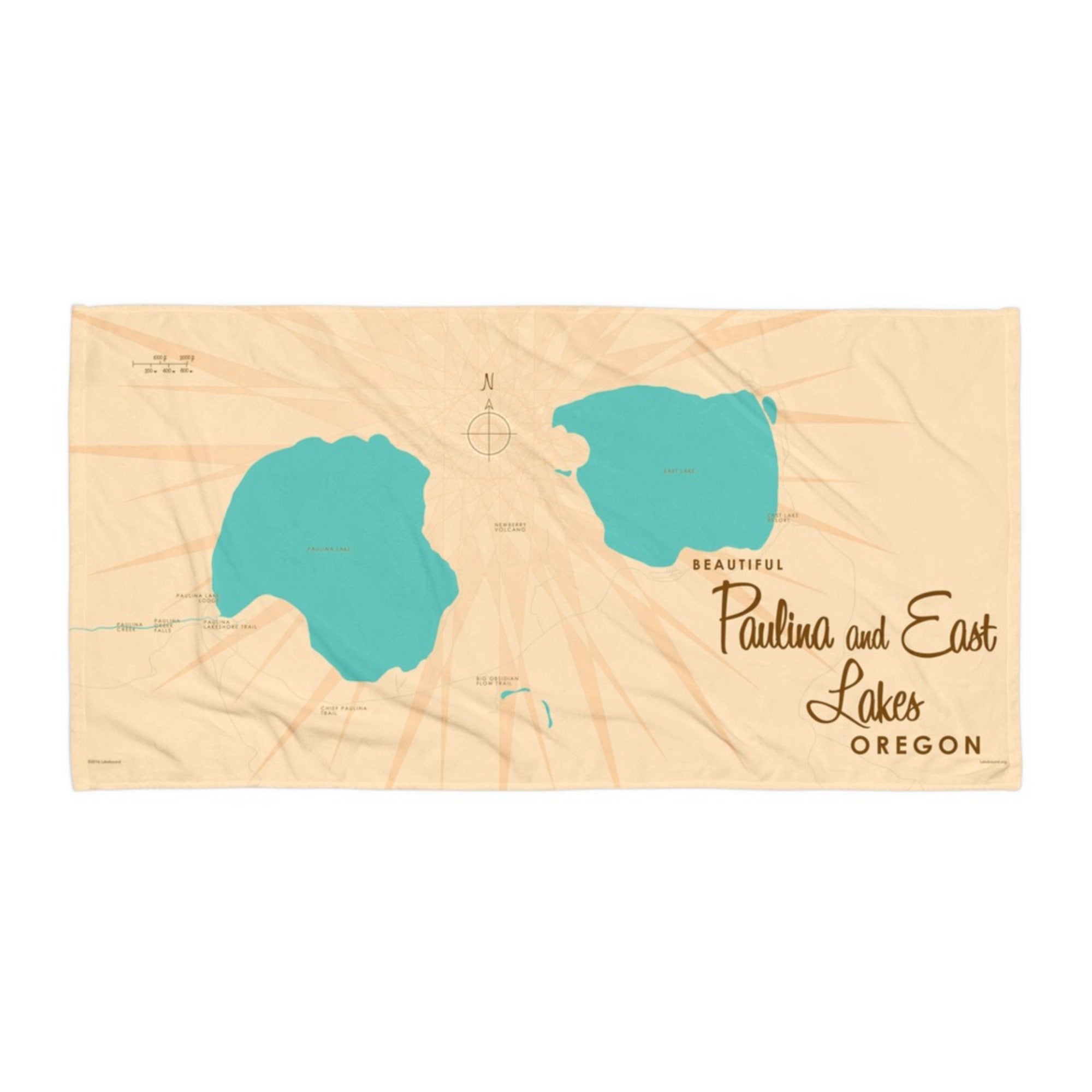 Paulina & East Lakes Oregon Beach Towel