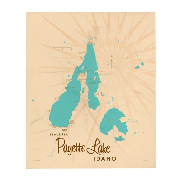 Payette Lake Idaho Throw Blanket