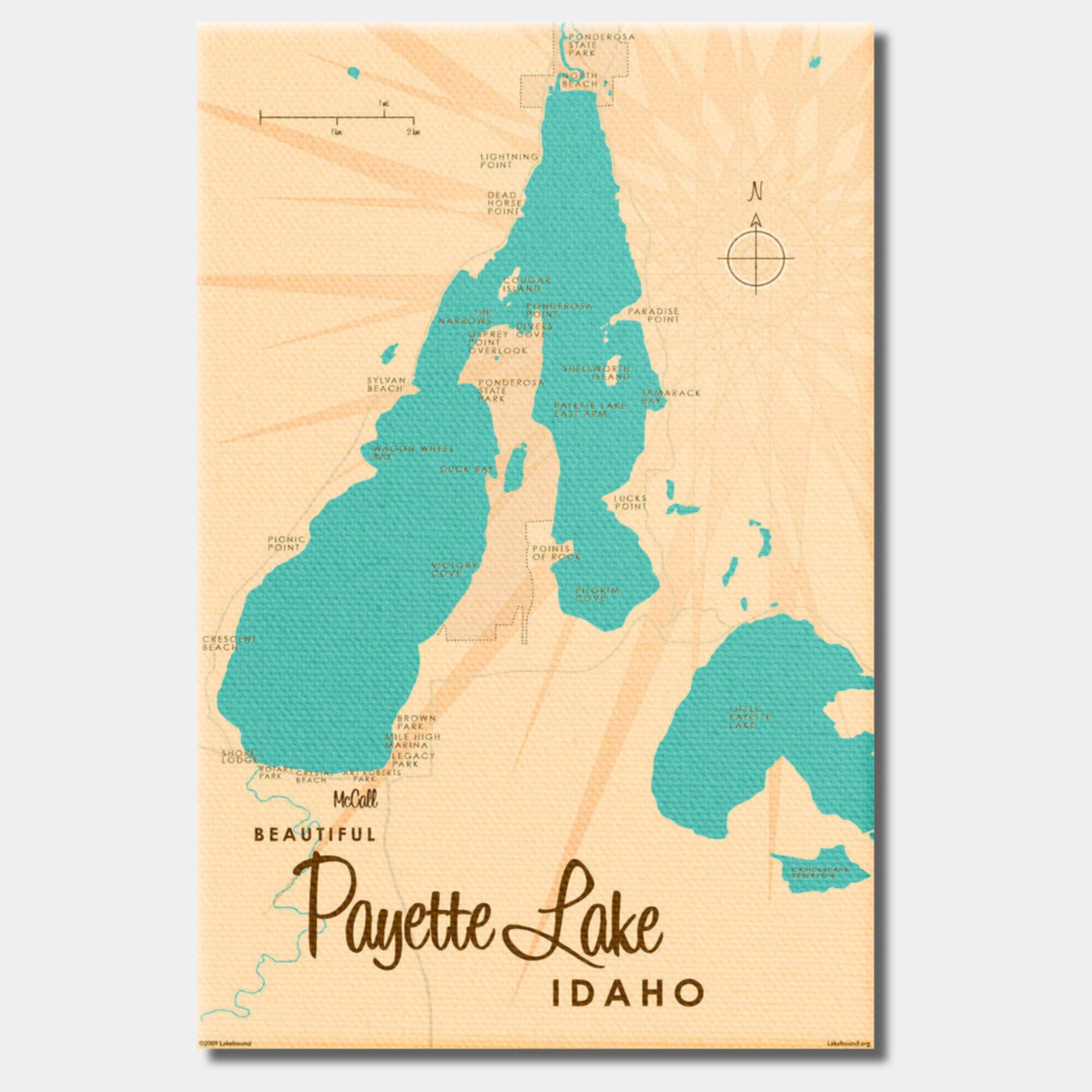 Payette Lake Idaho, Canvas Print