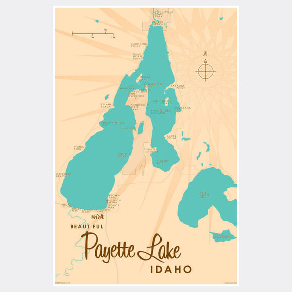 Payette Lake Idaho, Paper Print