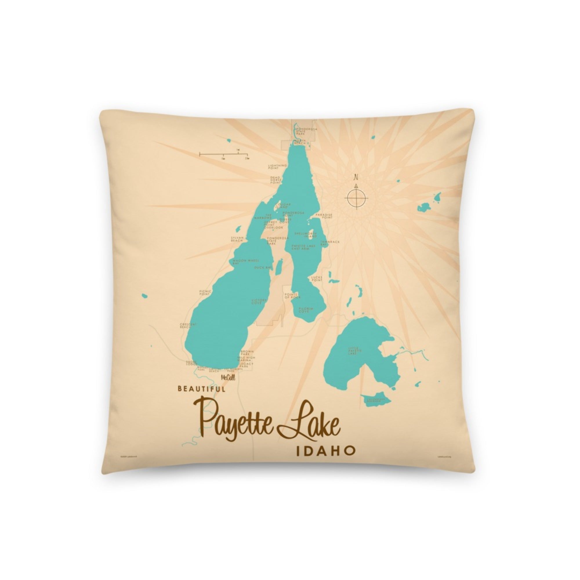 Payette Lake Idaho Pillow