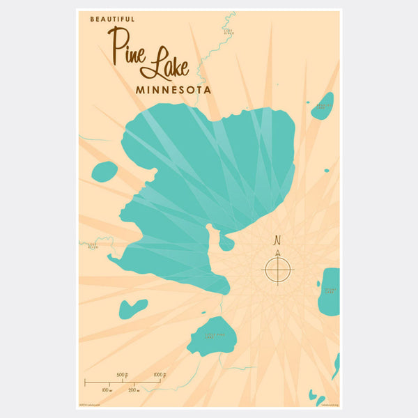 Pine Lake Minnesota, Paper Print