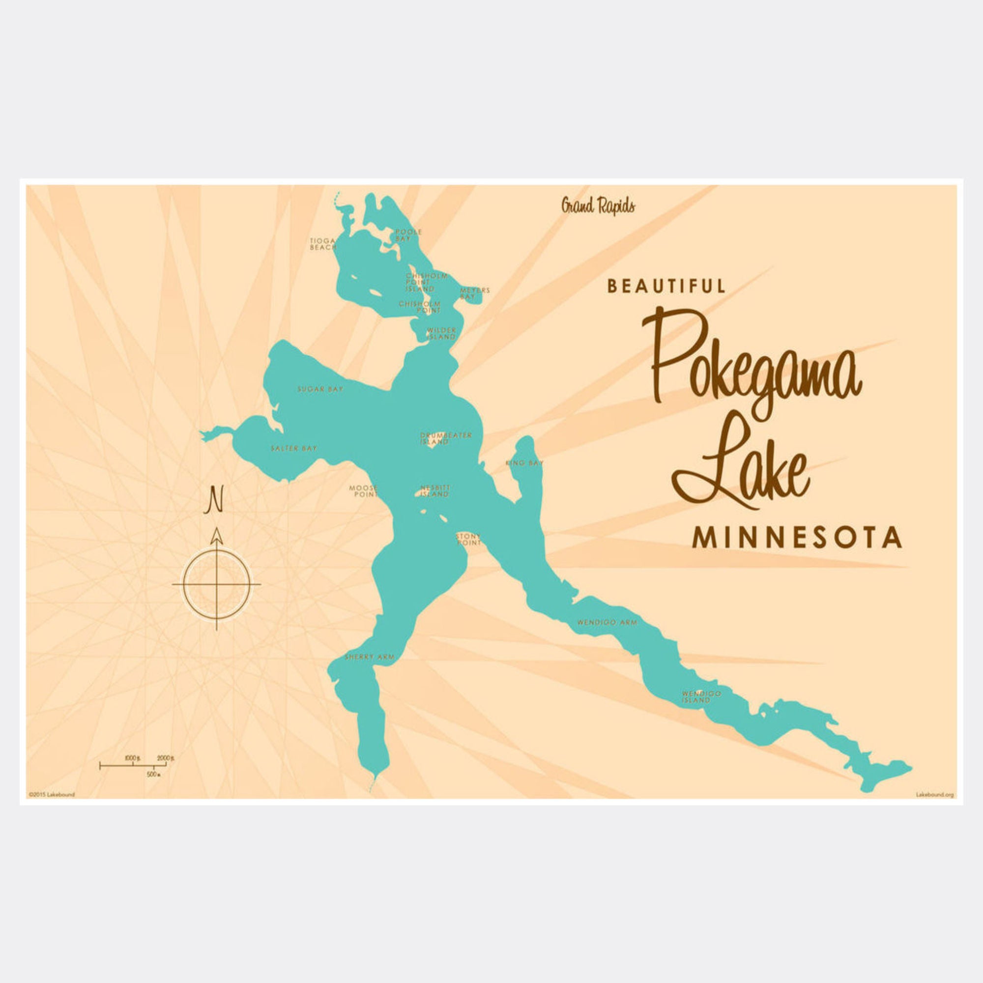 Pokegama Lake Minnesota, Paper Print