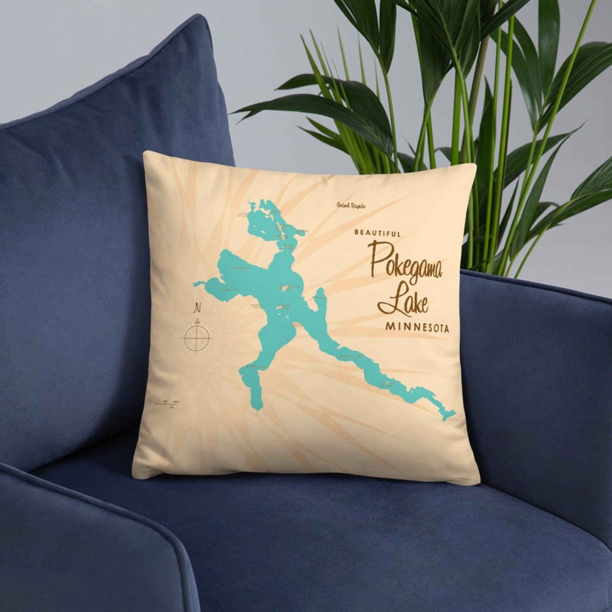 Pokegama Lake Minnesota Pillow