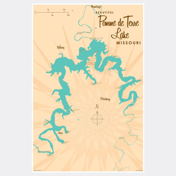 Pomme de Terre Lake Missouri, Paper Print