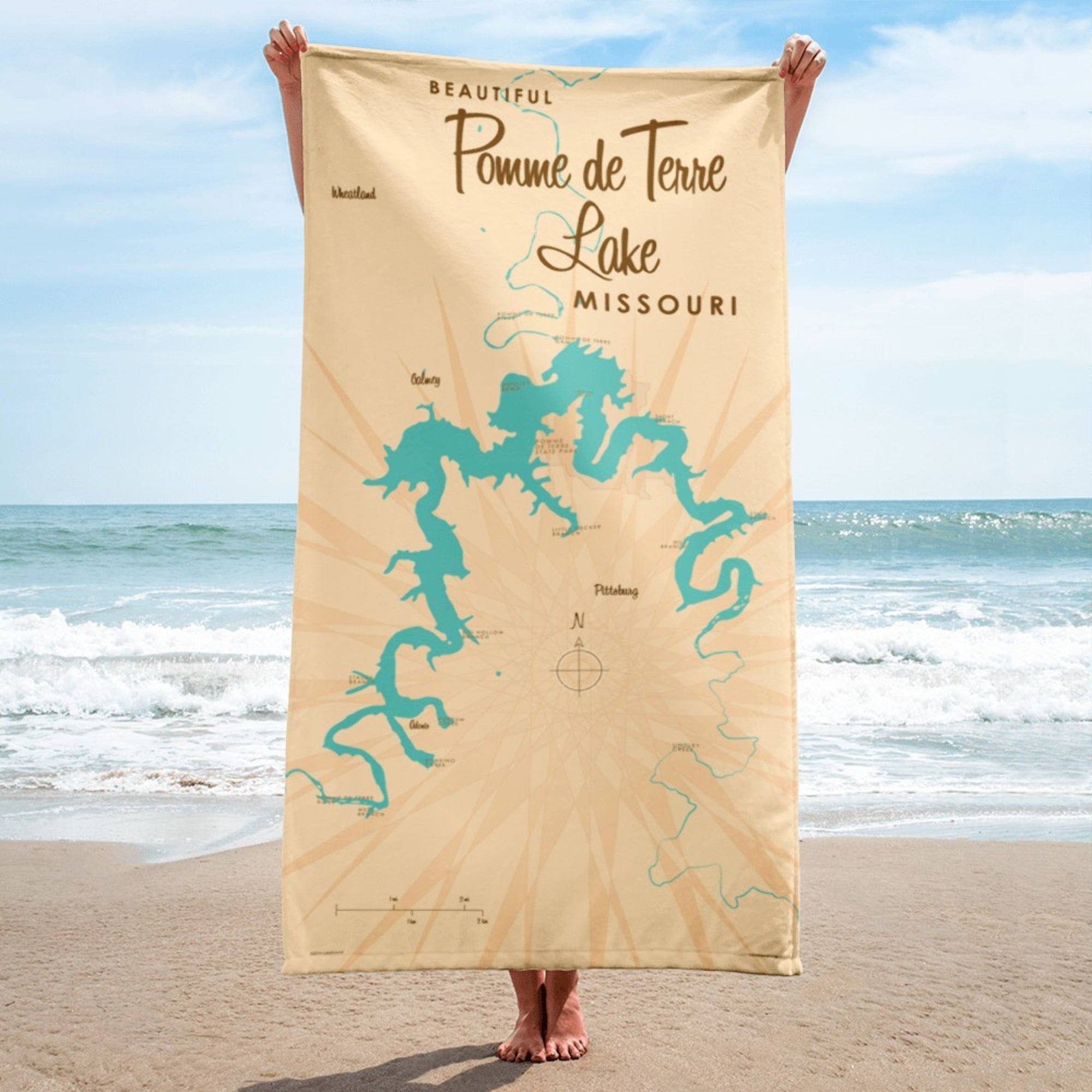 Pomme de Terre Lake Missouri Beach Towel