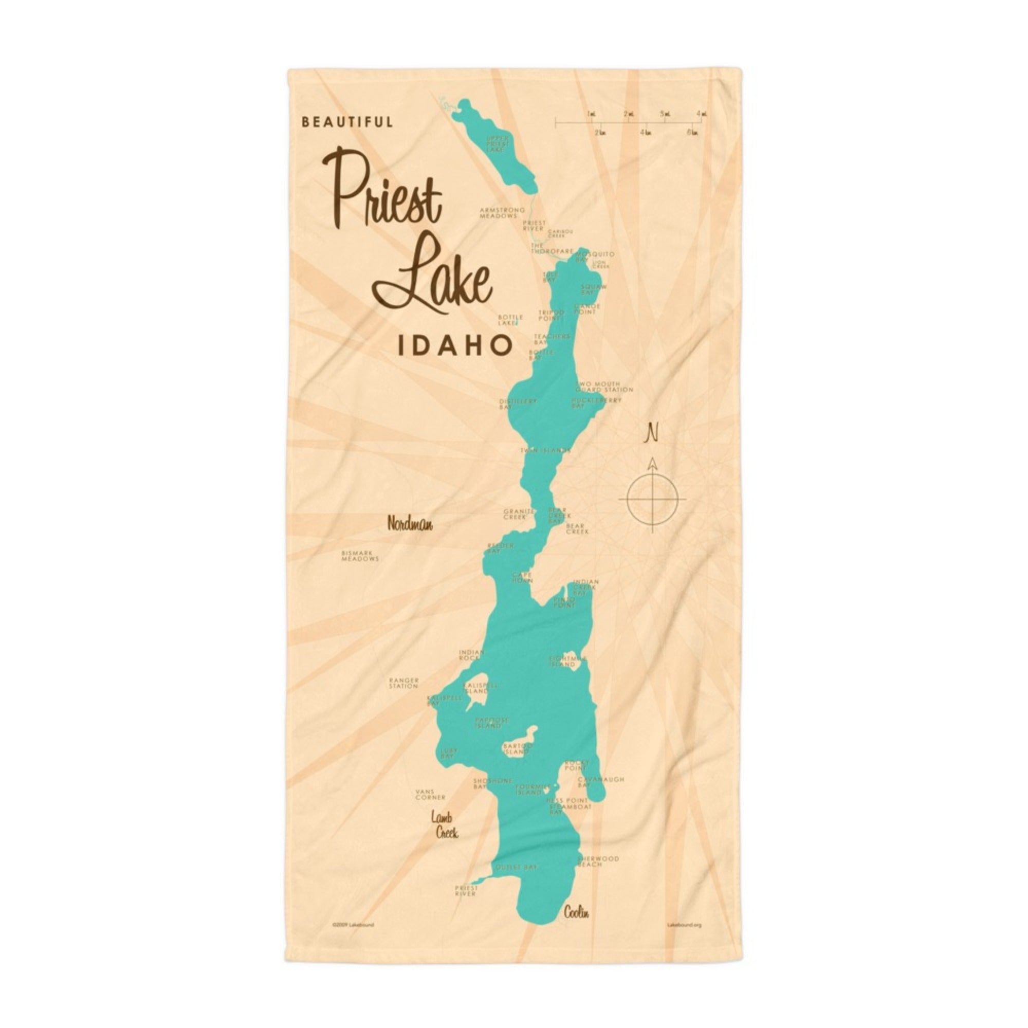 Priest Lake Idaho Beach Towel